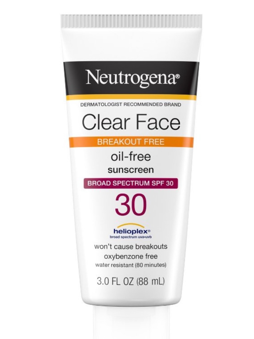 Neutrogena Clear Face Liquid
Sunscreen Lotion - SPF 30 3.0oz expires 11/28 new